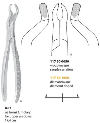 Kleště extrakční D67 diamantované