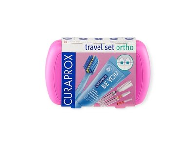 CURAPROX travel set ORTHO růžový