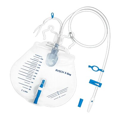 Systém drenážní močový uzavřený S-bag, sterilní, s antirefluxní chlopní, 2000 ml, 120 cm, 20 ks
