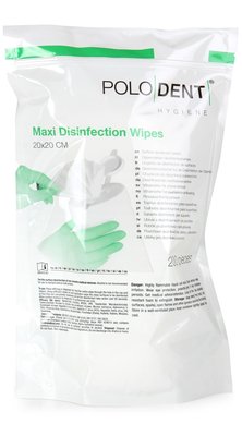 POLODENT dez. ubrousky bezalkohol. 20x22 cm (Maxi)
