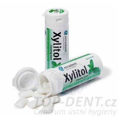 Miradent Xylitol žvýkačky spearmint, 30ks