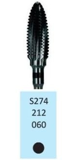 HORICO tvrdokovová fréza čierna - vajíčko 6,0 mm