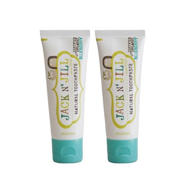 Jack N' Jill Organic Blueberry dětská zubní pasta 2x50 g