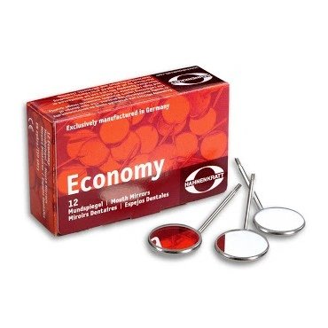 Zubní zrcátko Economy, zvětšující, 12 ks v balení
