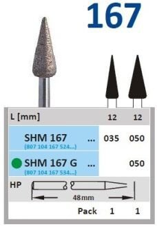 HORICO diamantový sintrovaný vrták - špička ISO35