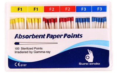 Sączki papierowe Sure-Endo protaper 100szt - F1