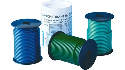 S-U-WACHSDRAHT - Rolle 250 g blau, Ø 2 mm, mittel hart