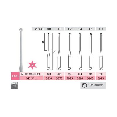 Vrtáček zubní RA 3913 (5 ks/bal)