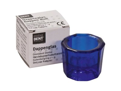 OMNI Desetihranná sklenička modrá