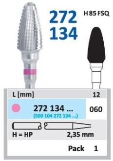 HORICO tvrdokovová fréza - vajíčko 6,0 mm