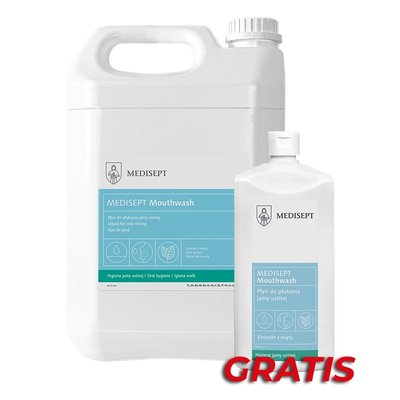 Mouthwash płyn do płukania jamy ustnej 0,12% CHX 5 l + Mouthwash 500 ml Medisept GRATIS