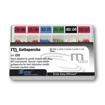 Mtwo Gutaperčové čepy ISO 25-40, sortiment 60ks