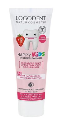 Logodent Happy Kids Strawberry dětská zubní pasta 50 ml