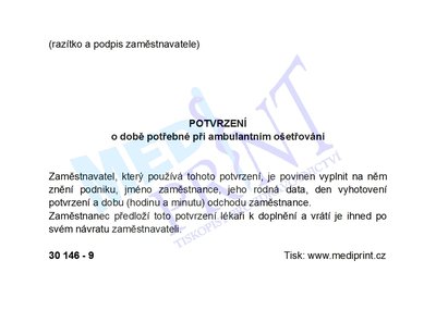 Propustka, 100 listů