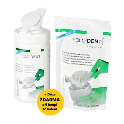 POLODENT dez. ubrousky bezalkohol. 18,5x13,5 cm