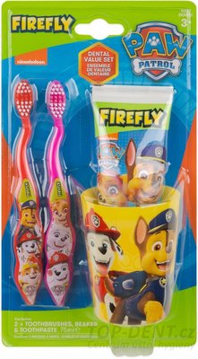 Paw Patrol Firefly SET od 3 let (zubní pasta 75ml + kelímek + zubní kartáček 2ks)