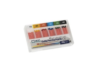 Guttaperčové čepy 4% ISO 015-40