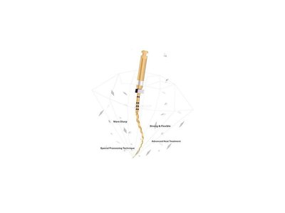 D-SUPER FILES GOLD - rotační GOLD NiTi nástroje, 21mm F5, 6ks