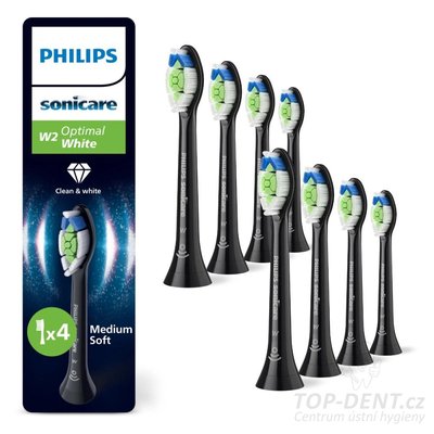 Philips Sonicare W2 Optimal White Standard HX6068/88 BLACK, 8ks
