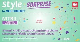 xxxRukavice nitrilové Surprise S (zelené + ružové)