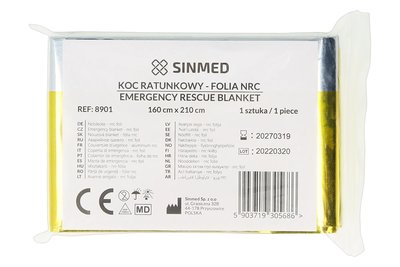 Koc termiczny foliowy 160 x 210 cm Sinmed