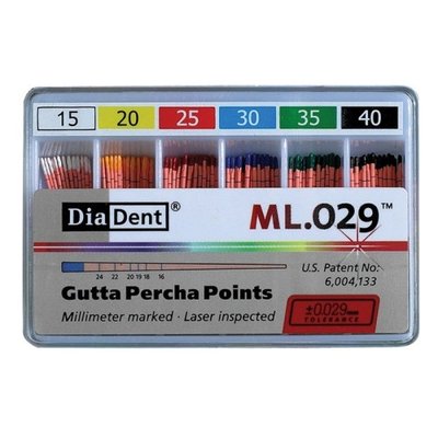 Gutaperčové čepy Diadent vel.10, kon.02 120ks