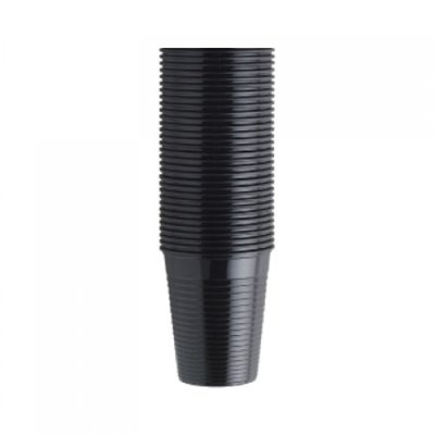 EURONDA kelímky černé 200 ml, 100 ks