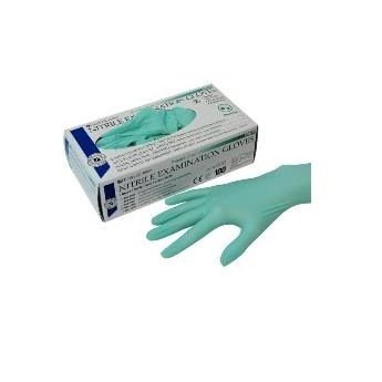 HS-rukavice nitril nepudrované Green Tea zelené S 100 ks