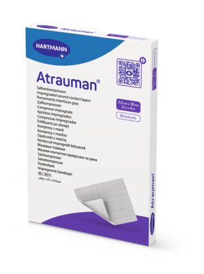 Atrauman sterilní kompres 7,5 × 10 cm 10 ks