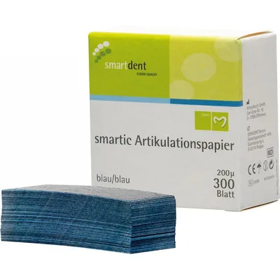 smartdent Smartic Artikulační Papír 200µm Náhradní Balení Modrá 300ks