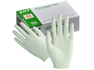 Vyšetřovací latexové rukavice nepudrované bílé 100ks