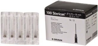 Braun Sterican - jehly 0,7x30mm černé, 100ks