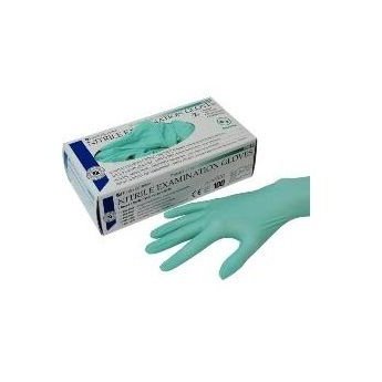 HS-rukavice nitril nepudrované Green Tea zelené XS 100 ks