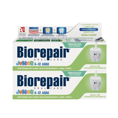 Biorepair Junior 6-12 let dětská zubní pasta 2×75 ml