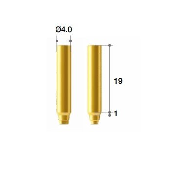 MEGAGEN AR Milling Abutment Type II ø4.0 - CH=1 mm, PH=19, Non-Hex