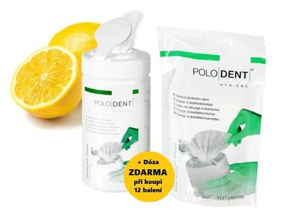 POLODENT dezinf. ubrousky citron 18,5x13,5 cm