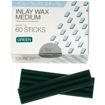 GC Inlay Wax, 60 ks tyčinek, medium (zelené)