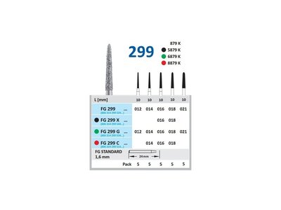 HORICO brousek diamantovaný - torpédo, FG299 - Parameter_0: normal, Parameter_1: Průměr 1,4mm (014)