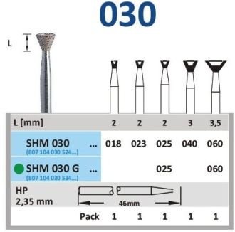 HORICO diamantový sintrovaný vrták - obrátený kónus ISO18