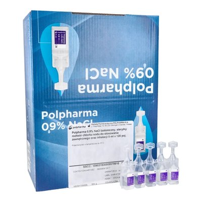 Sól fizjologiczna NaCl 0,9% 5 ml x 120 szt. Polpharma