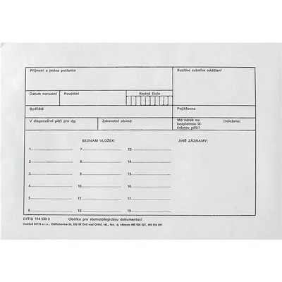 DITIS Obálka na stom.dokumentaci 1ks (999303)