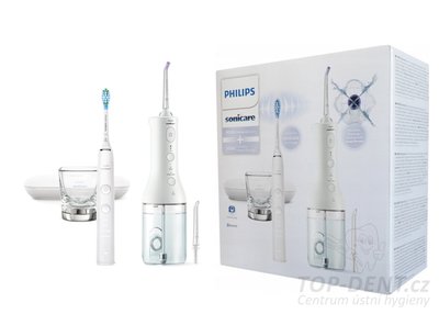 Philips Sonicare 9000 DiamondClean White + Power Flosser White HX3886/41