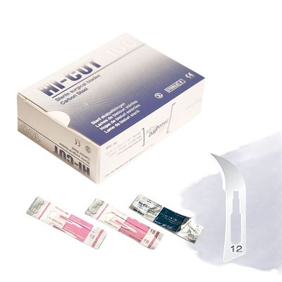 Skalpelová čepelka č. 12 Medistock 100 ks