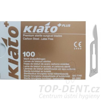 Kiato Carbon skalpelové čepelky fig. 15C, 100 ks