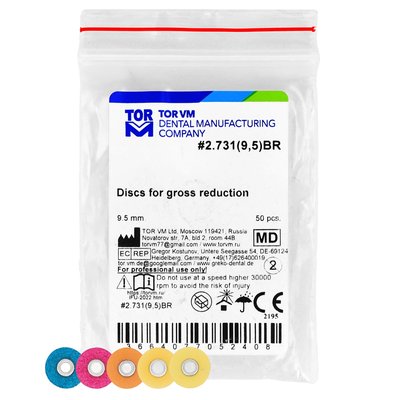 Krążki ścierne 50 szt. TOR VM - 12,7 mm - Superfine