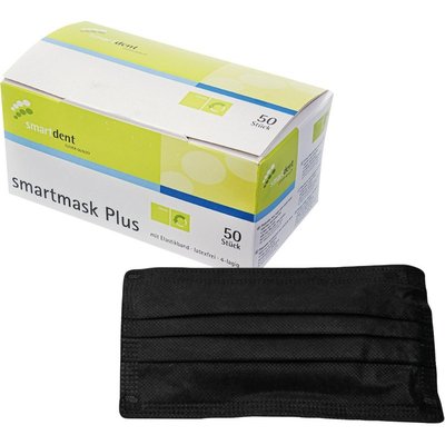 smartdent smartmask Plus Ústenky Černá 50ks