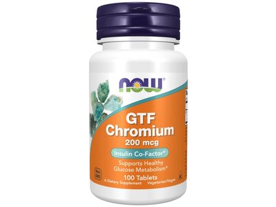NOW Foods - GTF Chromium 200mcg, tablety - Velikost: 250 tablet