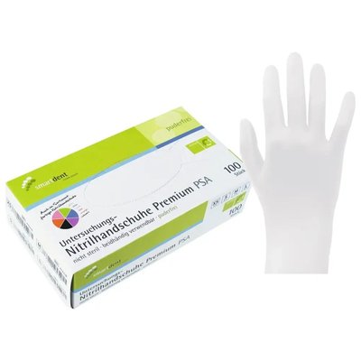 smartdent smart Nitrilové Rukavice Soft Premium Bez Pudru Bílá XS 100ks