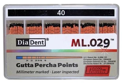 Guttaperčové čepy DiaDent 2% 040