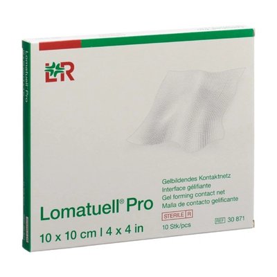 Lomatuell Pro 10x10cm, sterilní, s mastí a hydrokoloidem (bal.10ks)